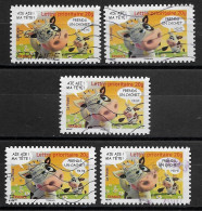 France 2007 Oblitéré  Autoadhésif  N° 137 Ou  N° 4092  (  5 Exemplaires )  "  Sourires Avec Les   " - Used Stamps