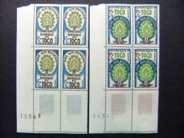 55 TOGO 1960 / AÑO Del REFUGIADO / YVERT307 /308 ** MNH BLOC De CUATRO - Togo (1960-...)