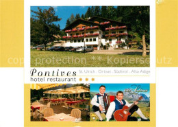 73219970 St Ulrich Groeden Tirol Hotel Restaurant Pontives Terrasse Musiker St U - Autres & Non Classés