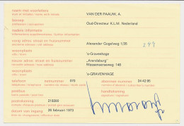 Verhuiskaart G. 38 Particulier Bedrukt Den Haag 1973 - Postal Stationery