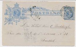 Postblad G. 6 / Bijfrankering Roosendaal - Brussel Belgie 1897 - Ganzsachen