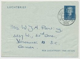 Luchtpostblad G. Huizen - Vancouver Canada 1953 - Ganzsachen