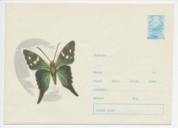 Postal Stationery Romania 1966 Butterfly - Altri & Non Classificati