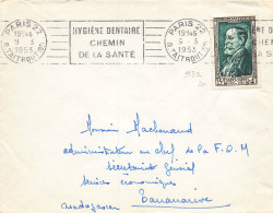 FRANCE SEUL SUR LETTRE. N° 932. ST SAENS. ETRANGER. MADAGASCAR - 1921-1960: Modern Tijdperk