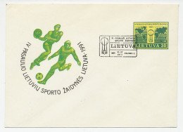 Postal Stationery Lithuania 1991 Football - Basketball - Other & Unclassified