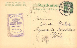 Moudon Papeterie Steck  Firmen Gewerbestempel Besonderheiten - Enteros Postales