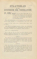 Staatsblad 1921 : Spoorlijn S Gravenhage - Delft - Documents Historiques