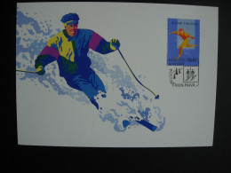 Finlande Timbre Du BF 8 (1120) Ski Alpin. Cachet 4.310.1991. - Tarjetas – Máximo