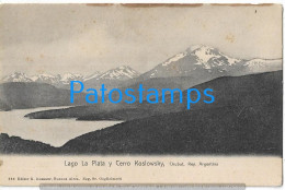 228408 ARGENTINA PATAGONIA CHUBUT LAGO LA PLATA Y CERRO KOSLOWSKY  POSTAL POSTCARD - Argentine