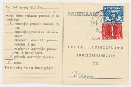 Arbeidslijst G. 21 A Locaal Te Rotterdam 1947 - Entiers Postaux