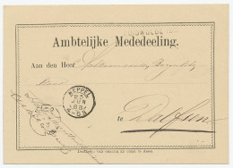 Naamstempel Zuidwolde (Dr) 1888 - Cartas & Documentos