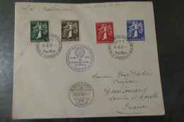 SUISSE LETTRE MIT BALLONPOST  DU 14  05 1939 DE ZURICH Pour Dieulouard  ( 54 ) - Cartas & Documentos