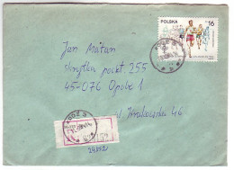 Registered Cover Poland 1984 Olympic Games Los Angeles 1984 - Running - Sonstige & Ohne Zuordnung