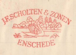 Meter Address Label Netherlands 1933 Bird - Swan - Other & Unclassified