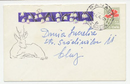 Postal Stationery Romania 1964 Flower - Snow Drop - Deer - Autres & Non Classés