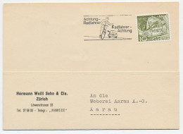 Card / Postmark Switzerland 1958 Beware Of Cyclists - Wielrennen