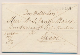 BREDA - Grave 1821 - Lakzegel Dienst Posterijen  - ...-1852 Vorläufer