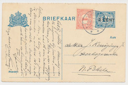 Briefkaart G. 94 B I / Bijfrankering Schildwolde - Pekela 1918 - Material Postal