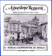 Brandy Label, Portugal - AGUARDENTE BAGACEIRA. Região Demarcada Vinho Verde -|- Adega Cooperativa De Braga - Alkohole & Spirituosen