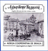 Brandy Label, Portugal - AGUARDENTE BAGACEIRA. Região Demarcada Vinho Verde -|- Adega Cooperativa De Braga - Alcoholes Y Licores