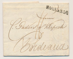 Amsterdam - Bordeaux Frankrijk 1809 - Hollande - ...-1852 Precursori