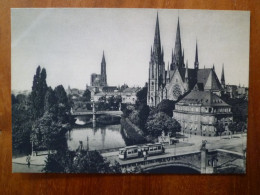 Carte Postale Strasboug Eglise Saint Paul Et Cathédrale Félix Luib éditeur S - Strasbourg