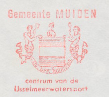 Meter Cover Netherlands 1979 Mermaid - Merman - Municipal Coat Of Arms Muiden - Mitología