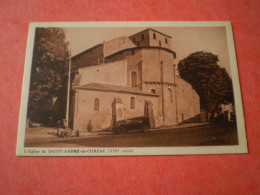 Saint André De Cubzac, Vielle Voiture, Charrette, Personnes Devant L'église - Otros & Sin Clasificación