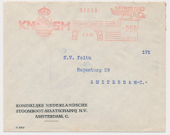 Meter Cover Netherlands 1949 KNSM - Royal Dutch Steamship Company  - Barche