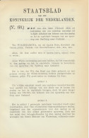 Staatsblad 1912 : Spoorlijn Oostburg - Cadzand - Historical Documents