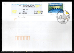 K172 - N° 3952 SUR LETTRE DE THIONVILLE DU 16/09/06 - VIGNETTE D'AFFRANCHISSEMENT DU DIMANCHE 17/09/06 - Commemorative Postmarks