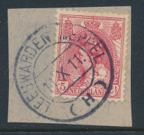 Typenraderstempel Traject Leeuwarden - Meppel H 1911 - Poststempels/ Marcofilie