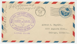 Cover / Postmark USA 1931 Municipal Air Port Dedication - Lions Club - Rotary, Club Leones