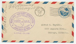 Cover / Postmark USA 1931 Municipal Air Port Dedication - Lions Club - Rotary, Lions Club