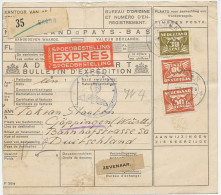 Em. Duif Expresse Pakketkaart Baarn - Duitsland 1943  - Unclassified