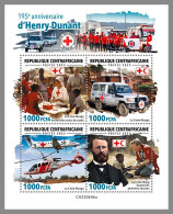 CENTRAL AFRICAN 2023 MNH Henry Dunant Red Cross Rotes Kreuz M/S – OFFICIAL ISSUE – DHQ2419 - Cruz Roja