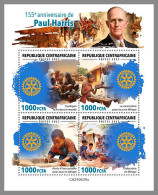 CENTRAL AFRICAN 2023 MNH Paul Harris Rotary Club M/S – OFFICIAL ISSUE – DHQ2419 - Rotary, Club Leones