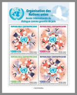 CENTRAL AFRICAN 2023 MNH UNO Dialogue As Guarantee For Peace M/S – OFFICIAL ISSUE – DHQ2419 - ONU