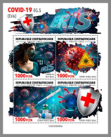 CENTRAL AFRICAN 2023 MNH New Covid-19 Variant EG-5 Eris Rotes Kreuz M/S – OFFICIAL ISSUE – DHQ2419 - Rode Kruis