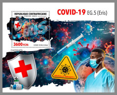 CENTRAL AFRICAN 2023 MNH New Covid-19 Variant EG-5 Eris Rotes Kreuz S/S – OFFICIAL ISSUE – DHQ2419 - Red Cross