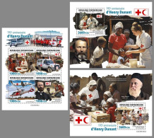 CENTRAL AFRICAN 2023 MNH Henry Dunant Red Cross Rotes Kreuz M/S+2S/S – OFFICIAL ISSUE – DHQ2419 - Rotes Kreuz