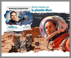 CENTRAL AFRICAN 2023 MNH Mission To Mars Space Raumfahrt S/S I – OFFICIAL ISSUE – DHQ2419 - Afrika