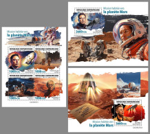 CENTRAL AFRICAN 2023 MNH Mission To Mars Space Raumfahrt M/S+2S/S – OFFICIAL ISSUE – DHQ2419 - Africa