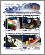 CENTRAL AFRICAN 2023 MNH Chandrayaan-3 Landing Space Raumfahrt M/S – OFFICIAL ISSUE – DHQ2419 - Afrique