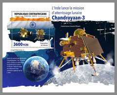 CENTRAL AFRICAN 2023 MNH Chandrayaan-3 Landing Space Raumfahrt S/S I – OFFICIAL ISSUE – DHQ2419 - Afrique