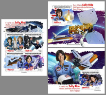 CENTRAL AFRICAN 2023 MNH Sally Ride Woman In Space Raumfahrt M/S+2S/S – OFFICIAL ISSUE – DHQ2419 - Afrique