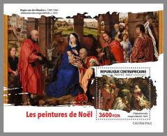 CENTRAL AFRICAN 2023 MNH Christmas Paintings Weihnachtsgemälde S/S II – OFFICIAL ISSUE – DHQ2419 - Other & Unclassified