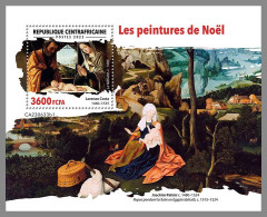 CENTRAL AFRICAN 2023 MNH Christmas Paintings Weihnachtsgemälde S/S I – OFFICIAL ISSUE – DHQ2419 - Sonstige & Ohne Zuordnung