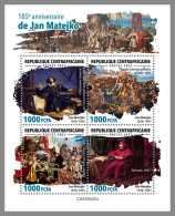 CENTRAL AFRICAN 2023 MNH Jan Matejko Paintings Gemälde M/S – OFFICIAL ISSUE – DHQ2419 - Sonstige & Ohne Zuordnung