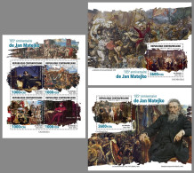 CENTRAL AFRICAN 2023 MNH Jan Matejko Paintings Gemälde M/S+2S/S – OFFICIAL ISSUE – DHQ2419 - Other & Unclassified